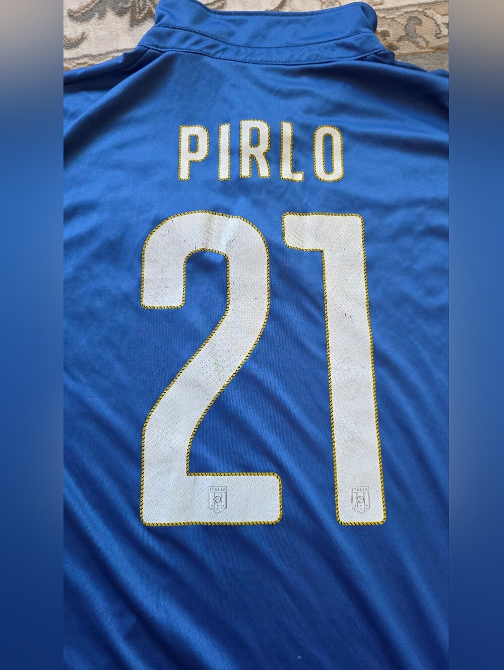 Pirlo #21 vintage 2014 Italy national team jersey